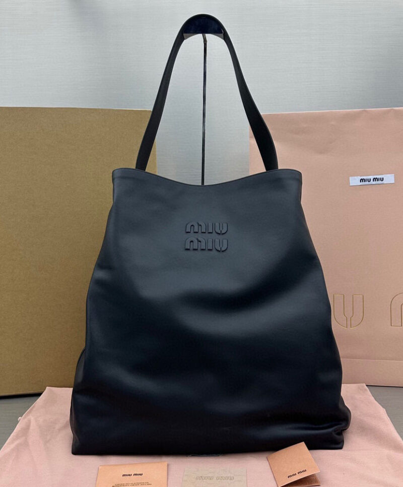 Miumiu Leather Shoulder Bag 5BC117 Black